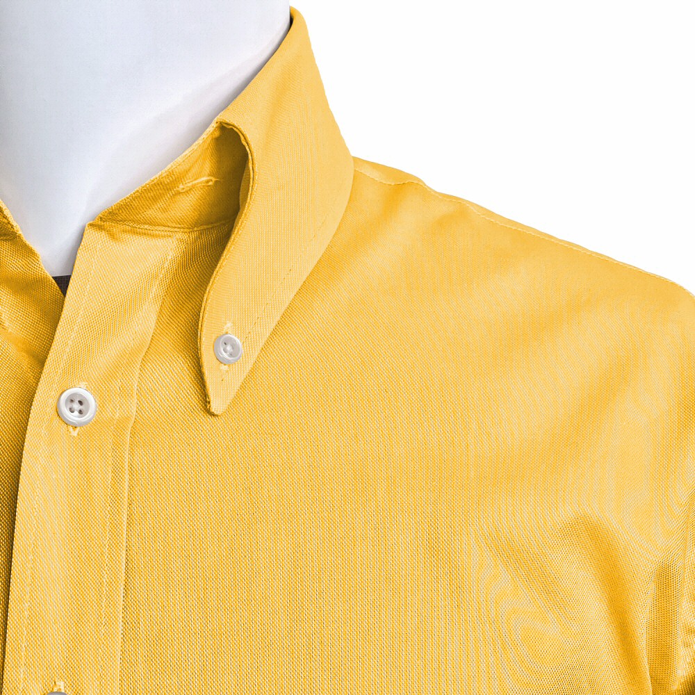 Adaptor Clothing Oxford Short Sleeve Button Down Shirt Mustard
