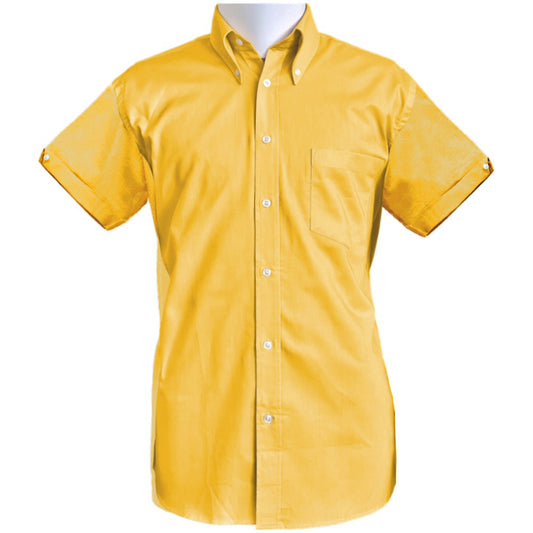 Adaptor Clothing Oxford Short Sleeve Button Down Shirt Mustard