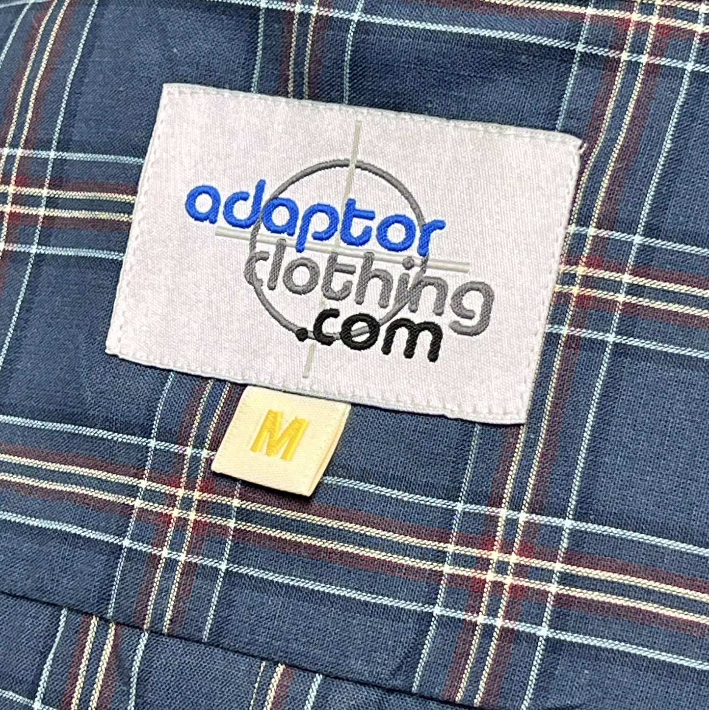 PRE-ORDER: Adaptor Clothing Check Short Sleeve Button Down Shirt Mid Blue