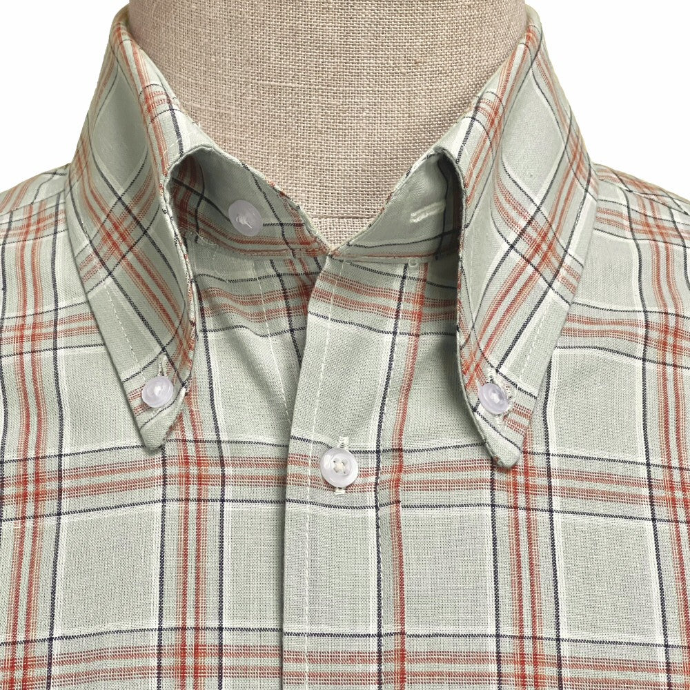 PRE-ORDER: Adaptor Clothing Check Long Sleeve Button Down Shirt Grey