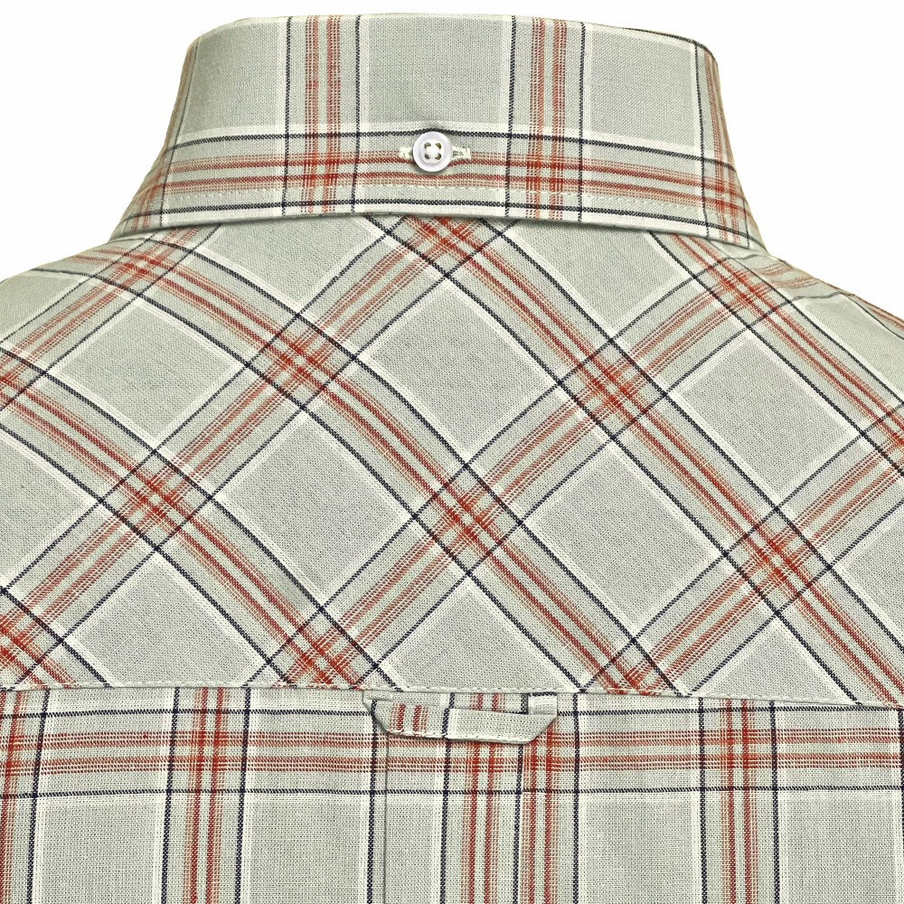 PRE-ORDER: Adaptor Clothing Check Long Sleeve Button Down Shirt Grey