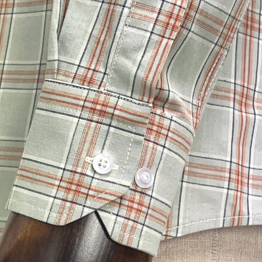 PRE-ORDER: Adaptor Clothing Check Long Sleeve Button Down Shirt Grey