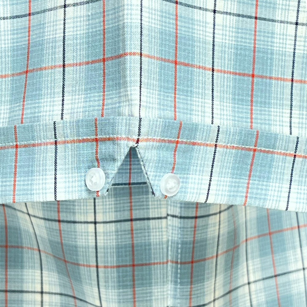 PRE-ORDER: Adaptor Clothing Check Short Sleeve Button Down Shirt Seafoam