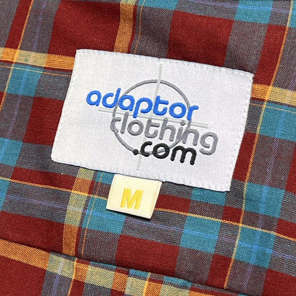 PRE-ORDER: Adaptor Clothing Check Short Sleeve Button Down Shirt Wine