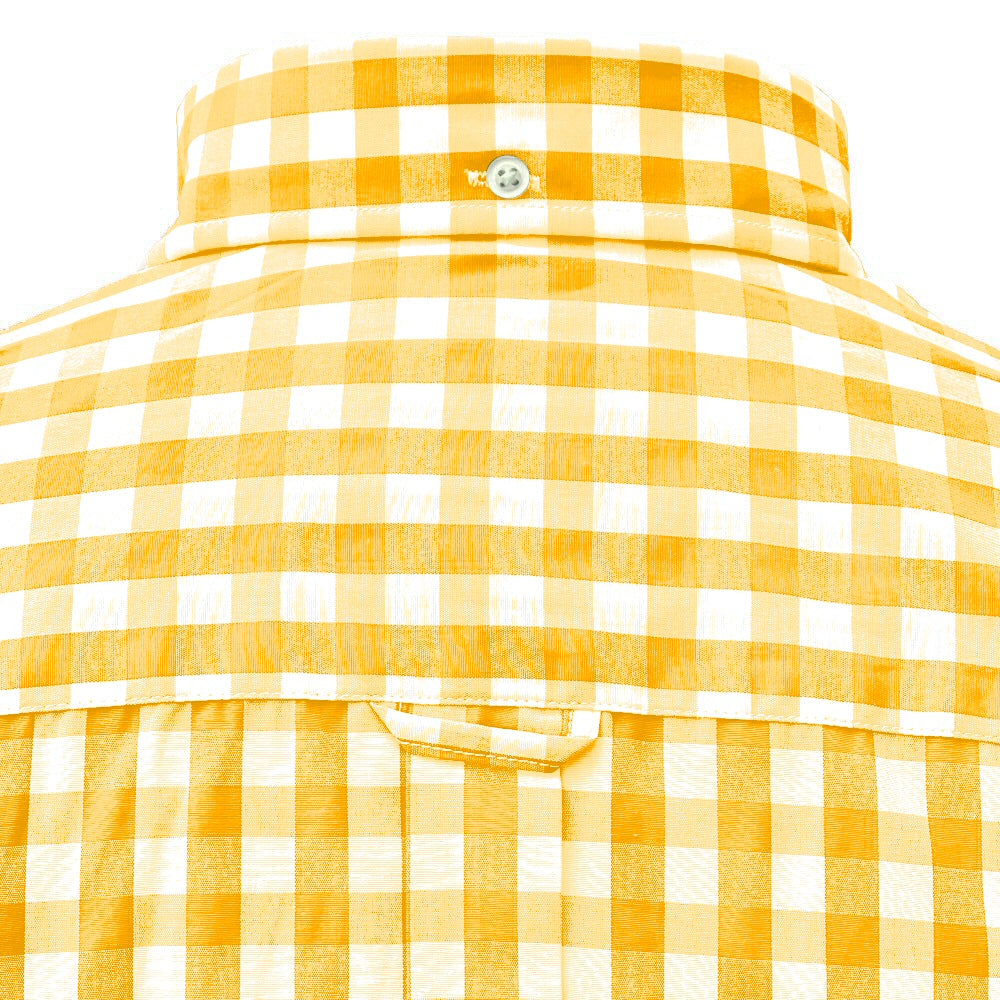 PRE-Order: Adaptor Clothing Gingham Short Sleeve Button Down Shirt Yellow