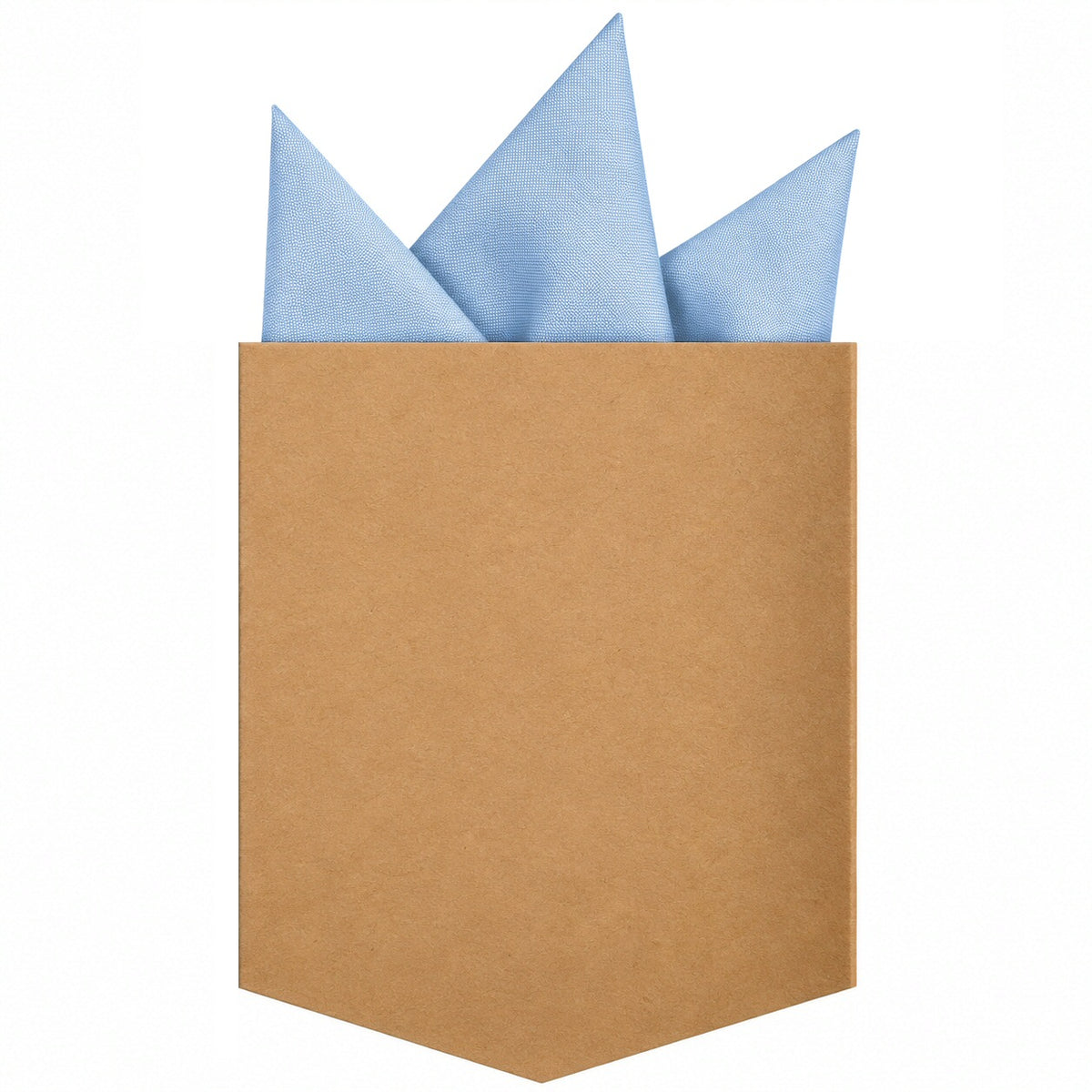 Adaptor Clothing Matching Folded Pocket Square Oxford Sky