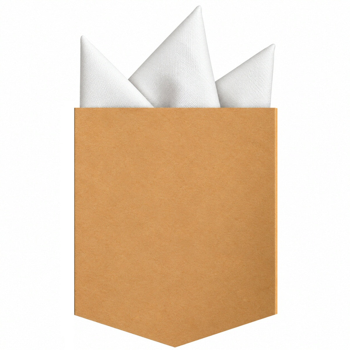 Adaptor Clothing Matching Folded Pocket Square Oxford White