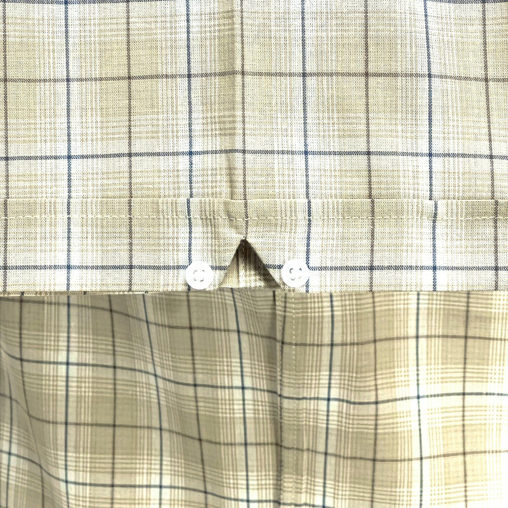 PRE-ORDER: Adaptor Clothing Check Short Sleeve Button Down Shirt Beige