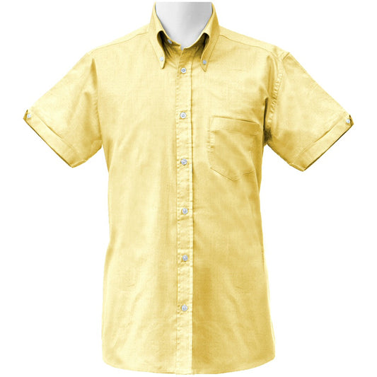 Adaptor Clothing Oxford Short Sleeve Button Down Shirt Lemon