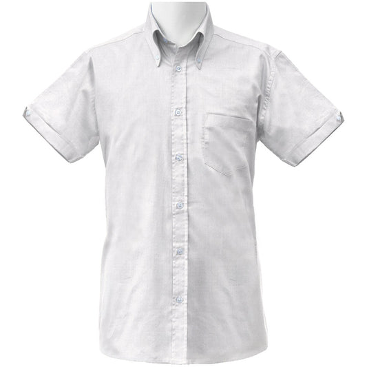 Adaptor Clothing Oxford Short Sleeve Button Down Shirt White