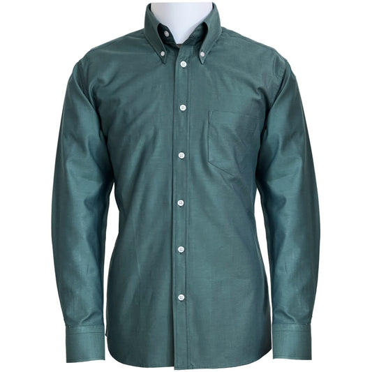 Adaptor Clothing Oxford Long Sleeve Button Down Shirt Peacock