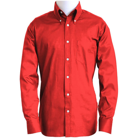 Adaptor Clothing Oxford Long Sleeve Button Down Shirt Red