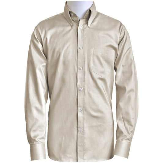 Adaptor Clothing Oxford Long Sleeve Button Down Shirt Stone