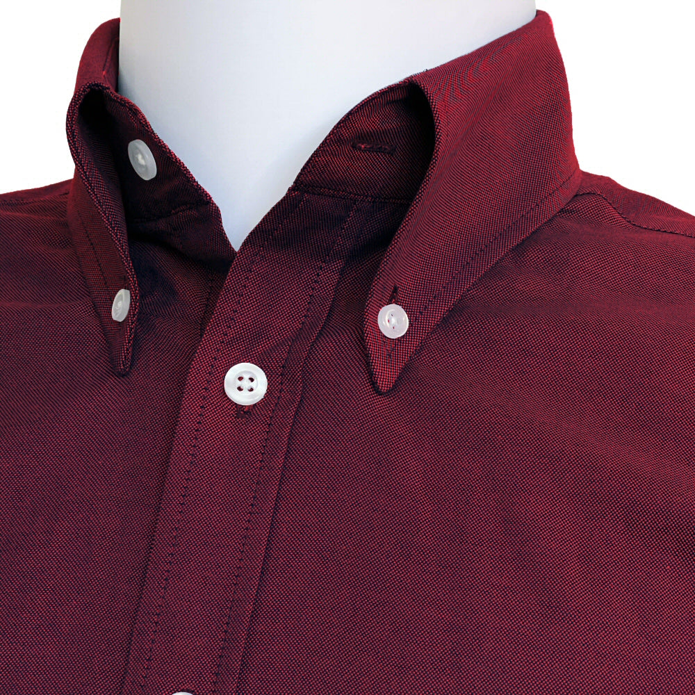 Adaptor Clothing Oxford Long Sleeve Button Down Shirt Tonic Wine
