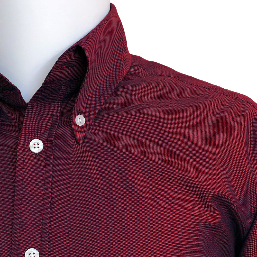 Adaptor Clothing Oxford Long Sleeve Button Down Shirt Tonic Wine