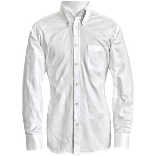 Adaptor Clothing Oxford Long Sleeve Button Down Shirt White