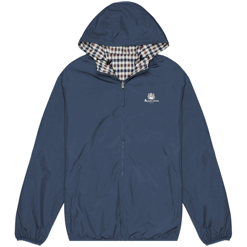 Aquascutum Active Hooded Reversible Sailor Jacket Khaki Navy