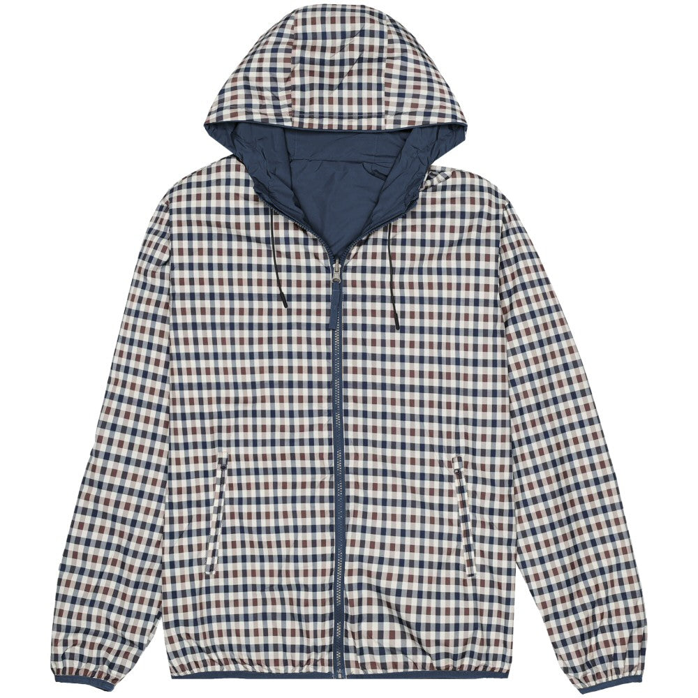 Aquascutum Active Hooded Reversible Sailor Jacket Khaki Navy