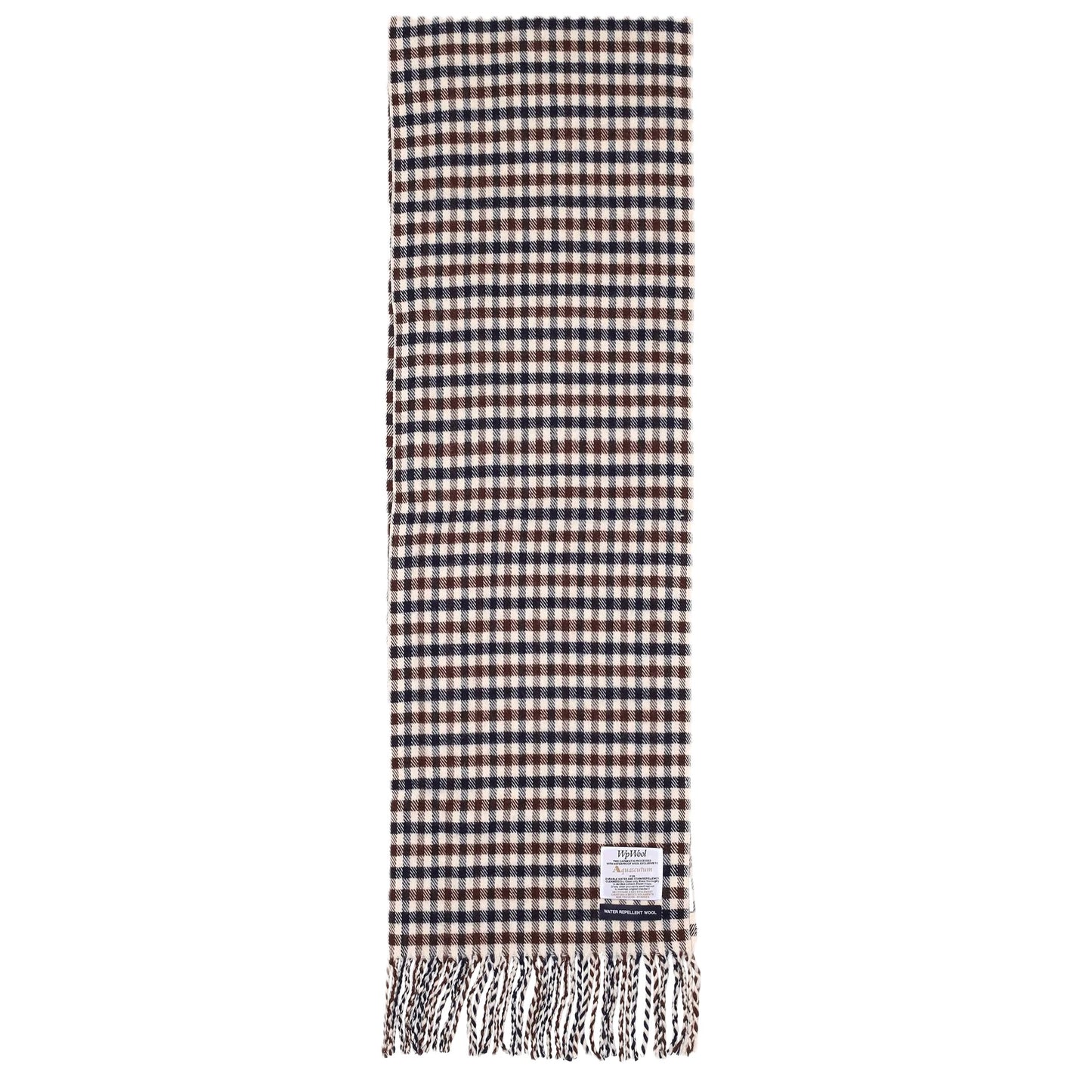 Aquascutum Active Club Check Water Repellent Merino Wool Scarf