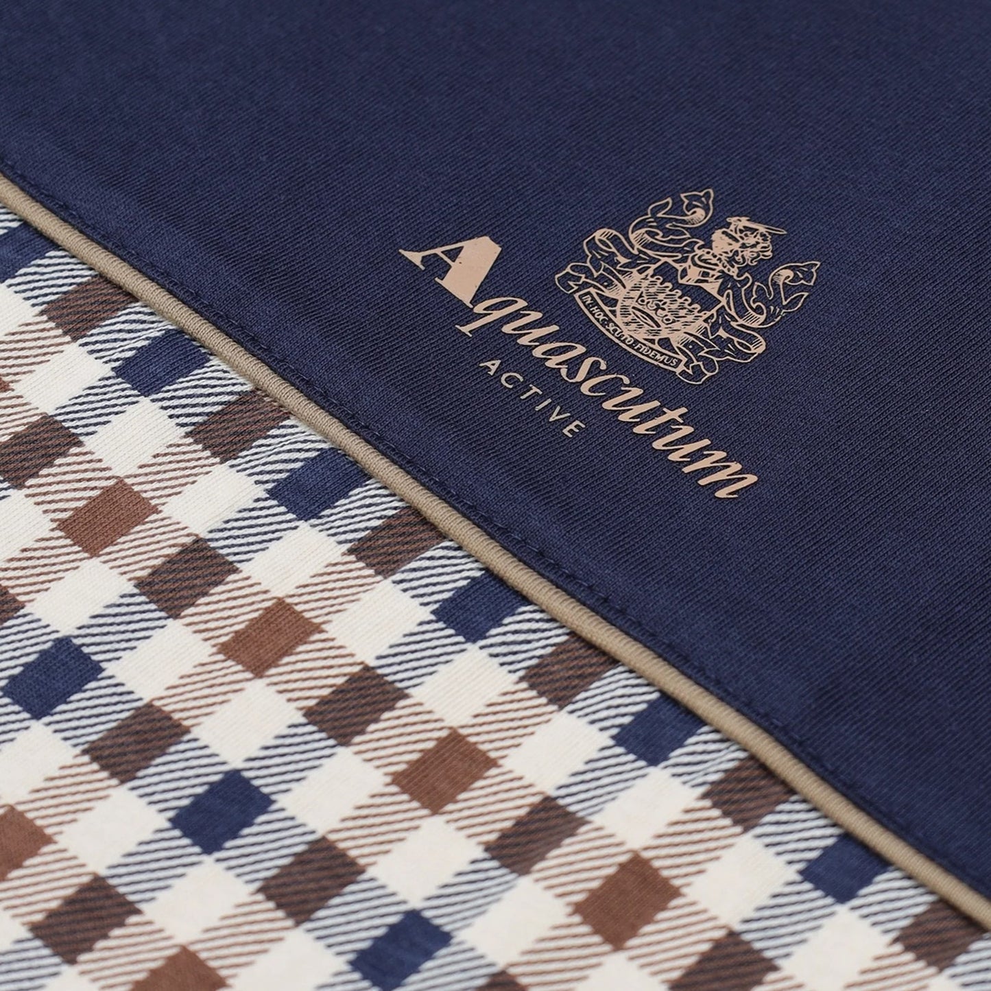 Aquascutum Active Piping Panel T-Shirt Navy