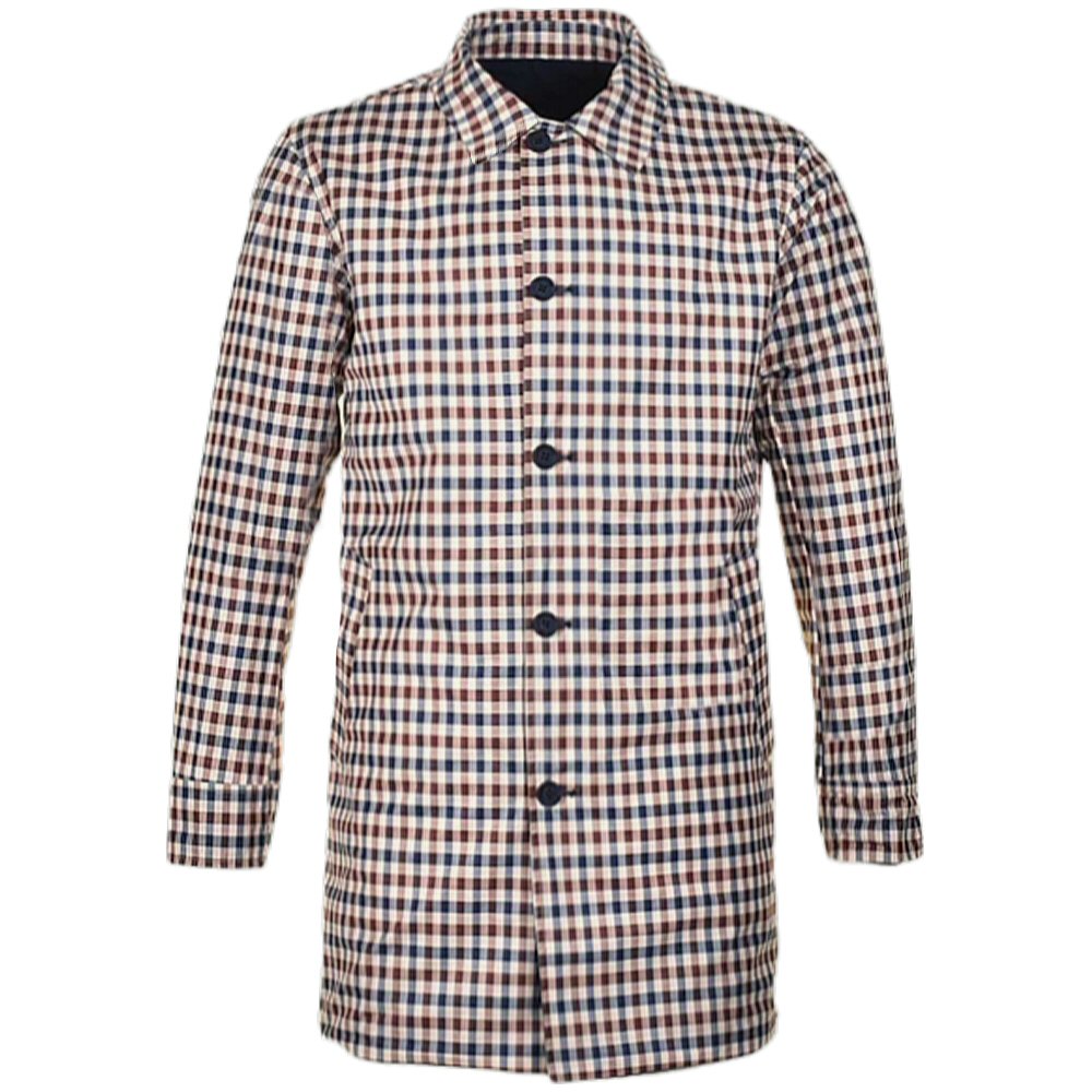 Aquascutum Active Waterproof Reversible Raincoat Navy