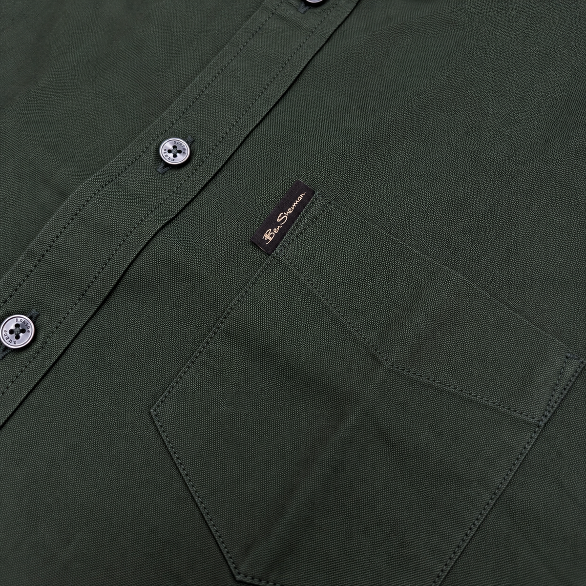Ben Sherman Short Sleeve Oxford Shirt Green