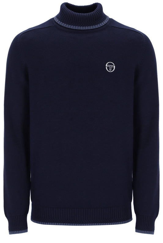 Sergio Tacchini Caruso Roll Neck Ski Jumper Navy Blue
