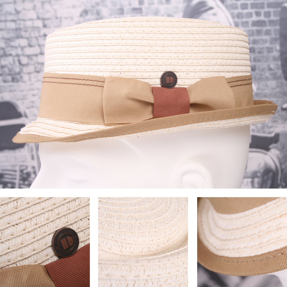 Dasmarca Retro Rude Boy Rico Trilby / Pork Pie Hat Ivory