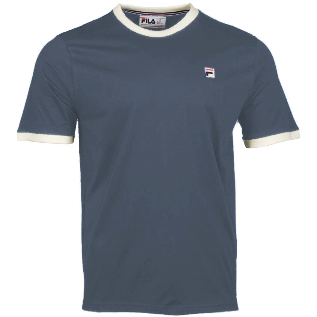 Fila Marconi Classic Ringer T Shirt Ink Navy / Off White
