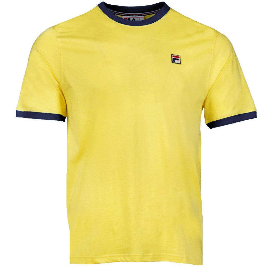 Fila Marconi Classic Ringer T Shirt Gold / Navy