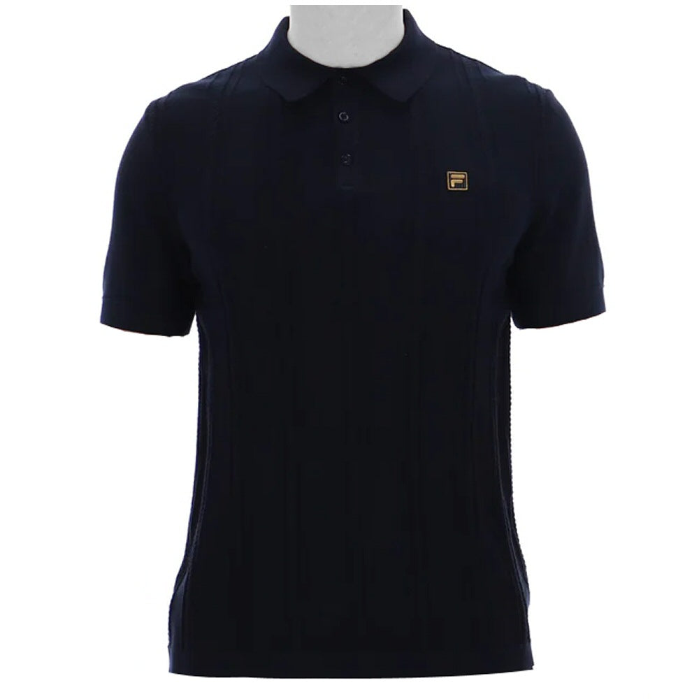Fila Gold Collection Cable Knit Polo Black