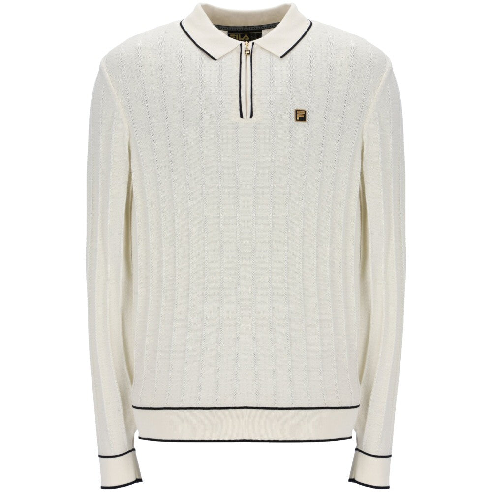 Fila Gold Collection Drop Needle Polo Ecru