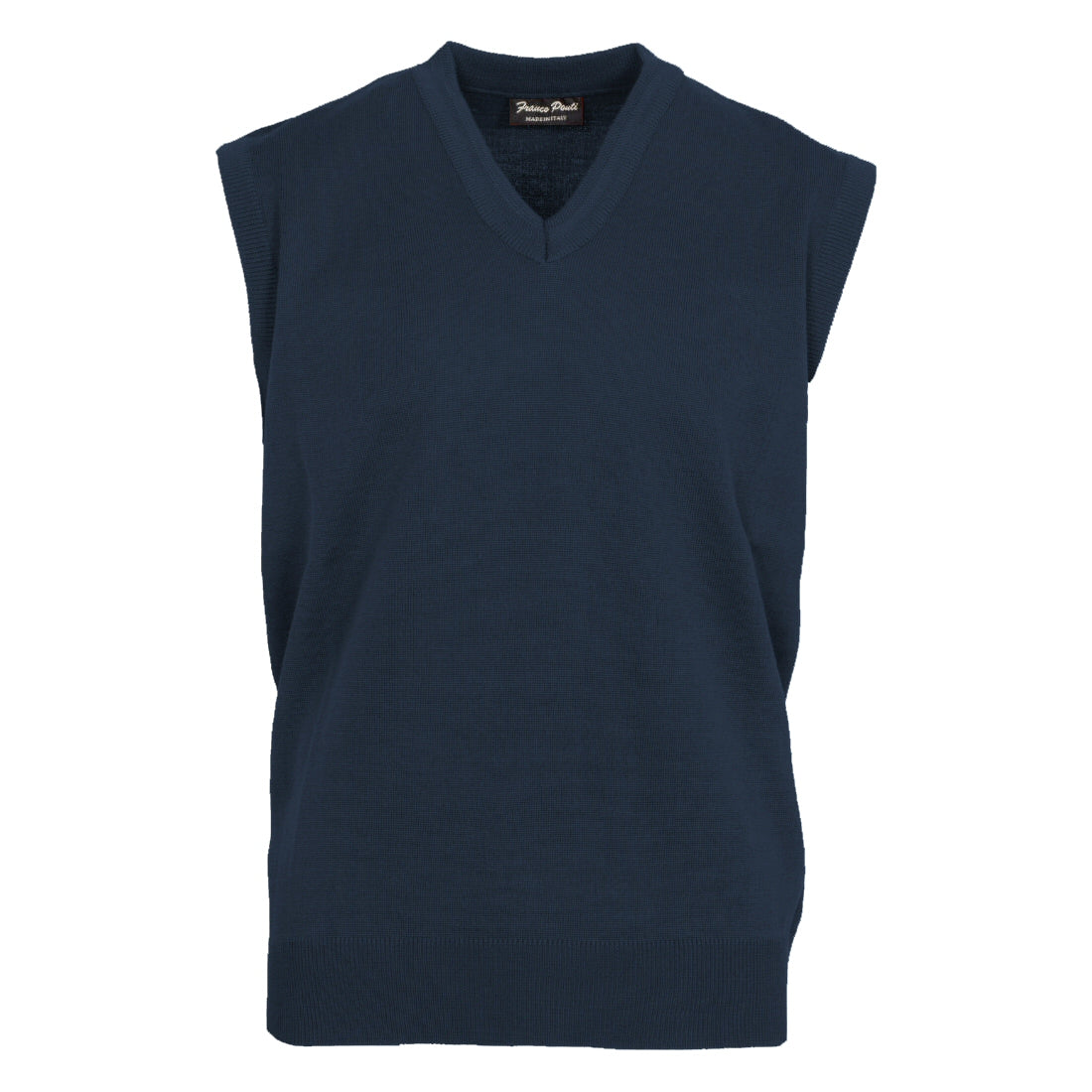 Franco Ponti Made in Italy Merino Wool V-Neck SLIPOVER Airforce