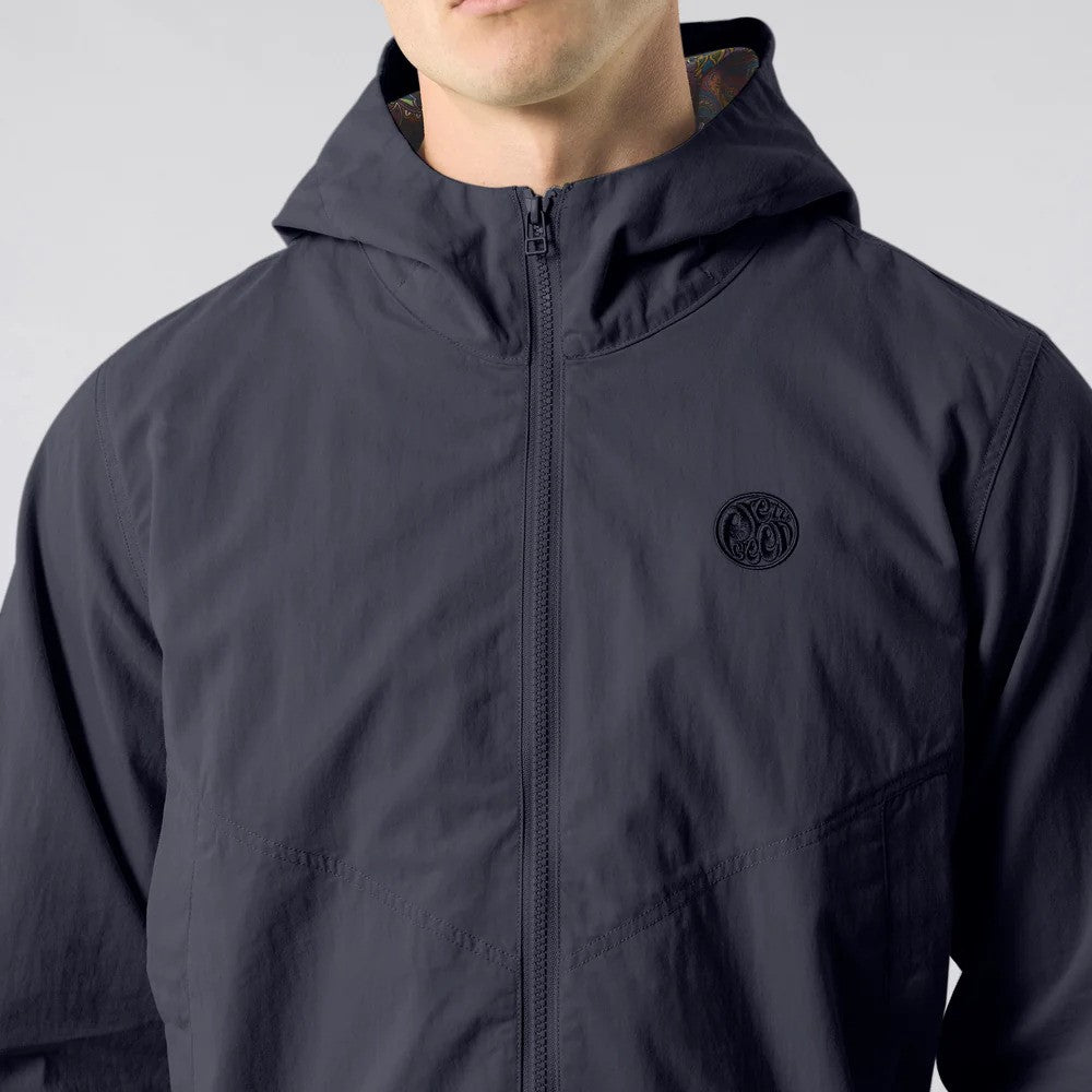Pretty Green Paisley Lined Hood Jacket Navy