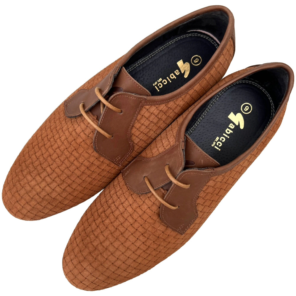 Exclusive Gabicci x Adaptor Basketweave Suede Shoes Tan