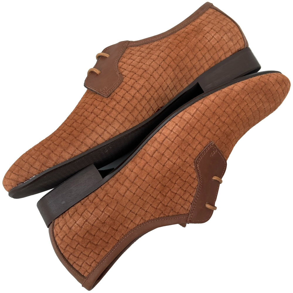 Exclusive Gabicci x Adaptor Basketweave Suede Shoes Tan