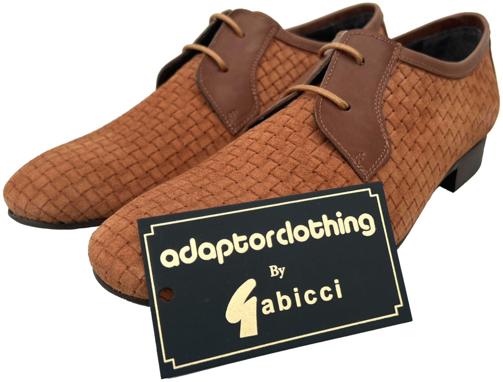 Exclusive Gabicci x Adaptor Basketweave Suede Shoes Tan