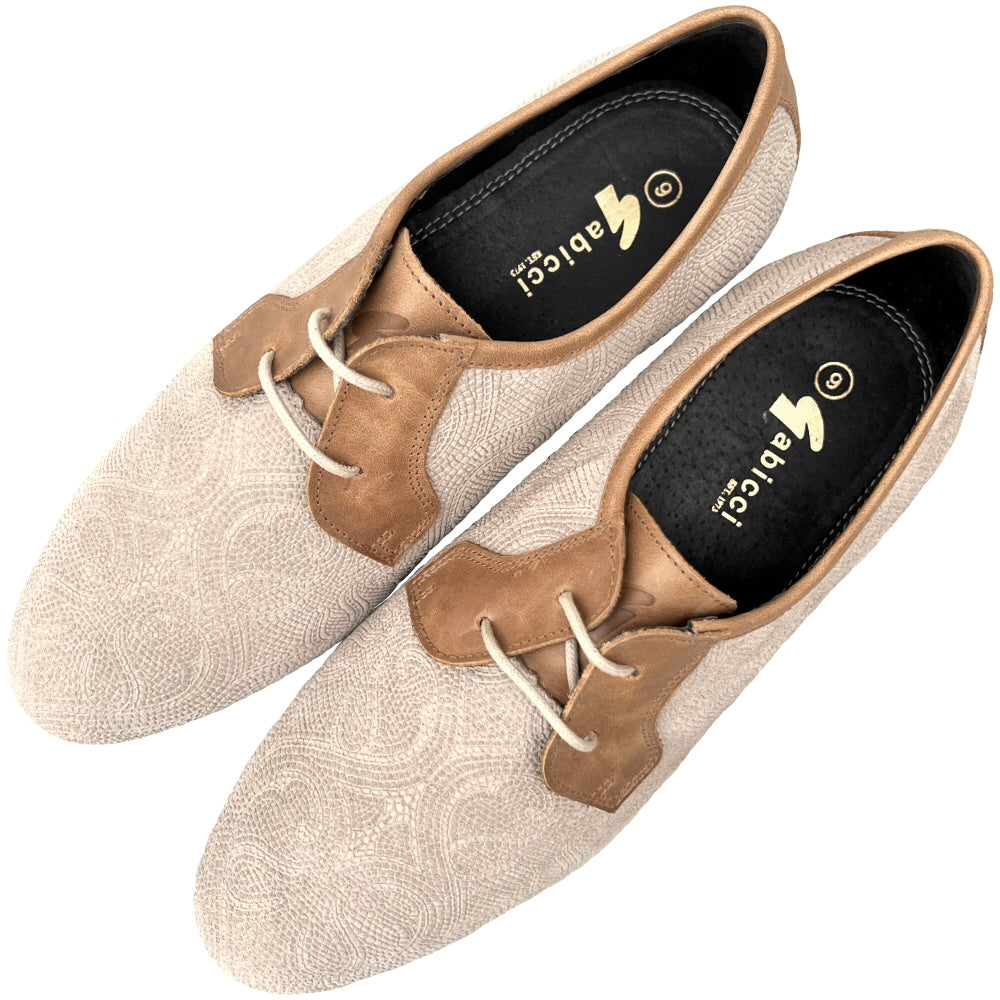 Exclusive Gabicci x Adaptor Traffic Paisley Suede Shoes Stone