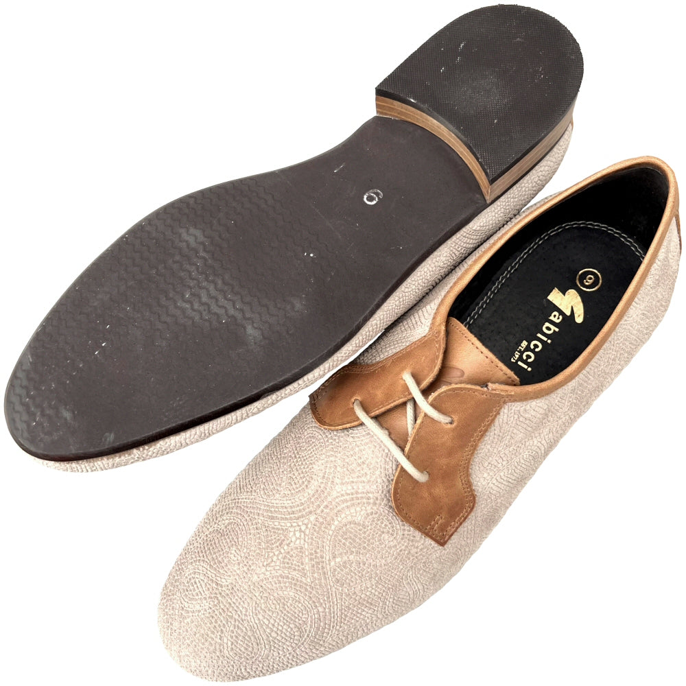 Exclusive Gabicci x Adaptor Traffic Paisley Suede Shoes Stone