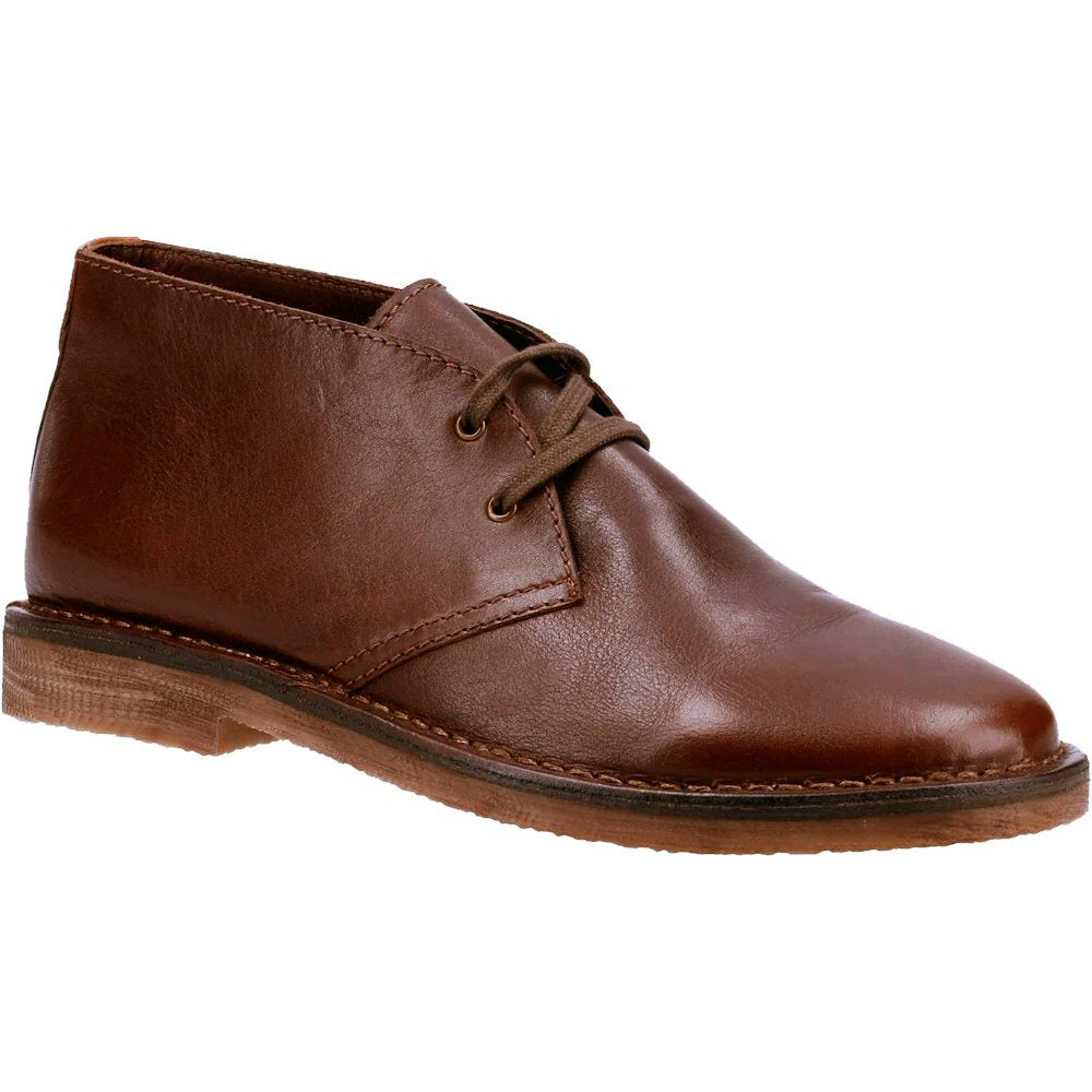 Hush Puppies Samuel Classic 2 Hole Leather Desert Boots Brown