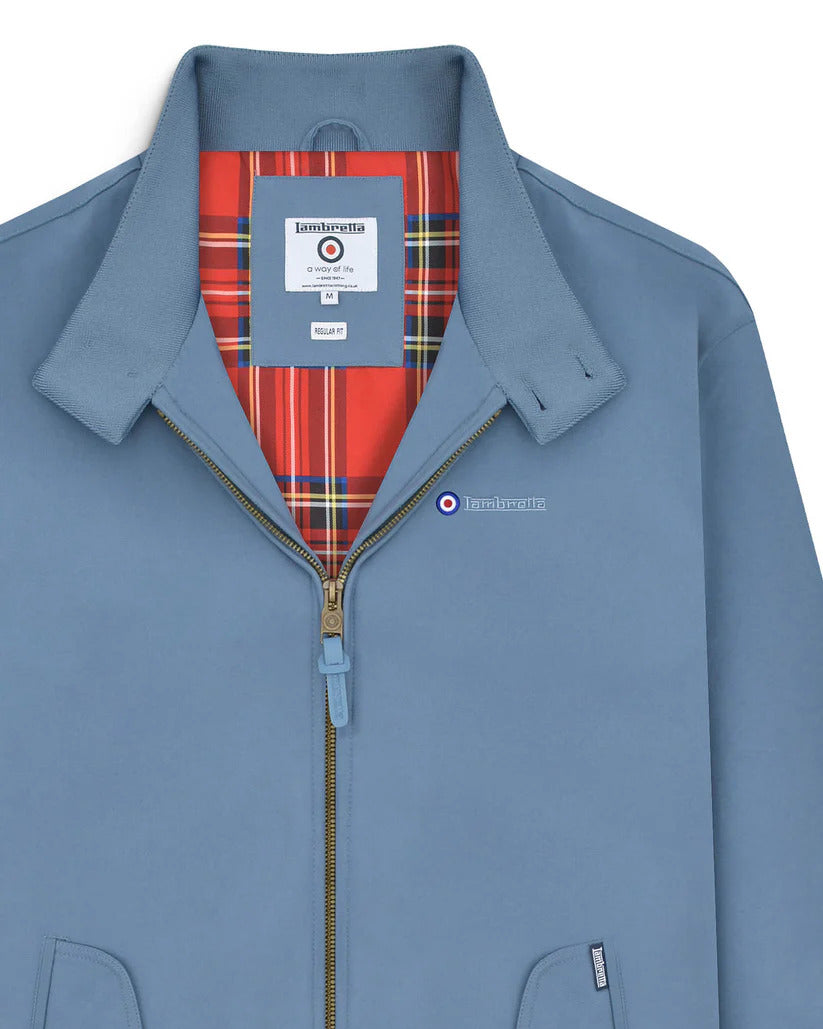 Lambretta Shower Resistant Harrington Jacket Mid Blue