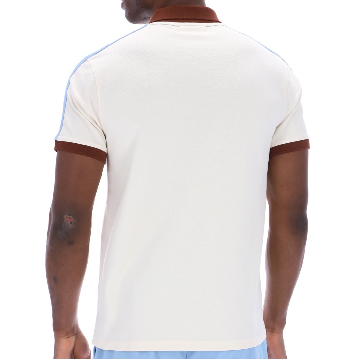 Fila Mattia Contrast Panel Polo Shirt Off White