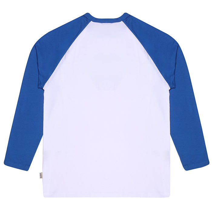 Gola Long Sleeve Raglan Top White And Retro Blue