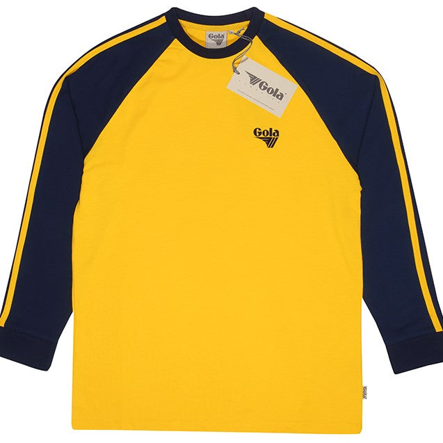 Gola Long Sleeve Raglan Twin Stripe Top Yellow