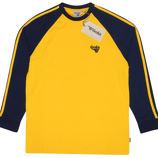 Gola Long Sleeve Raglan Twin Stripe Top Yellow