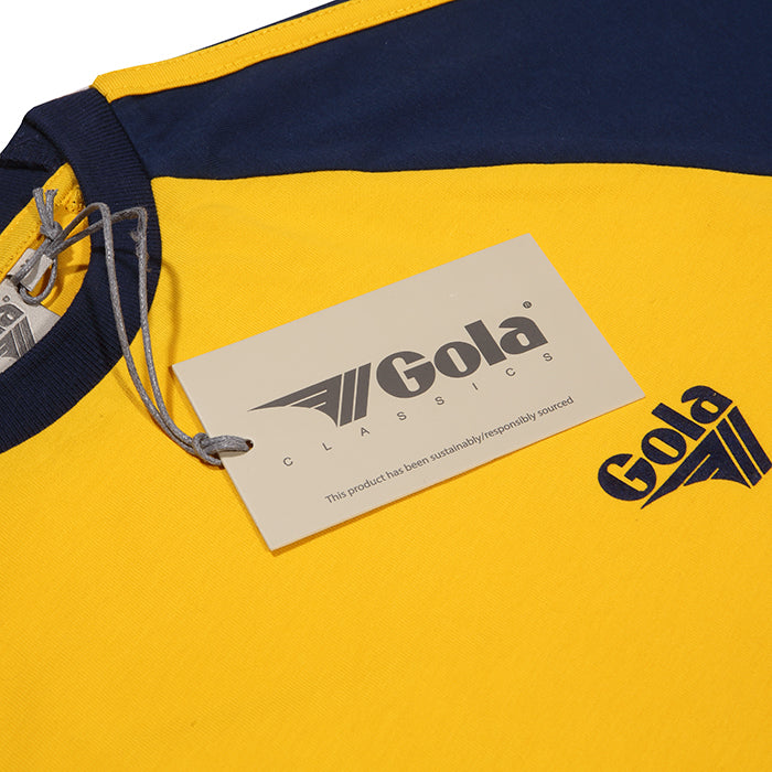 Gola Long Sleeve Raglan Twin Stripe Top Yellow