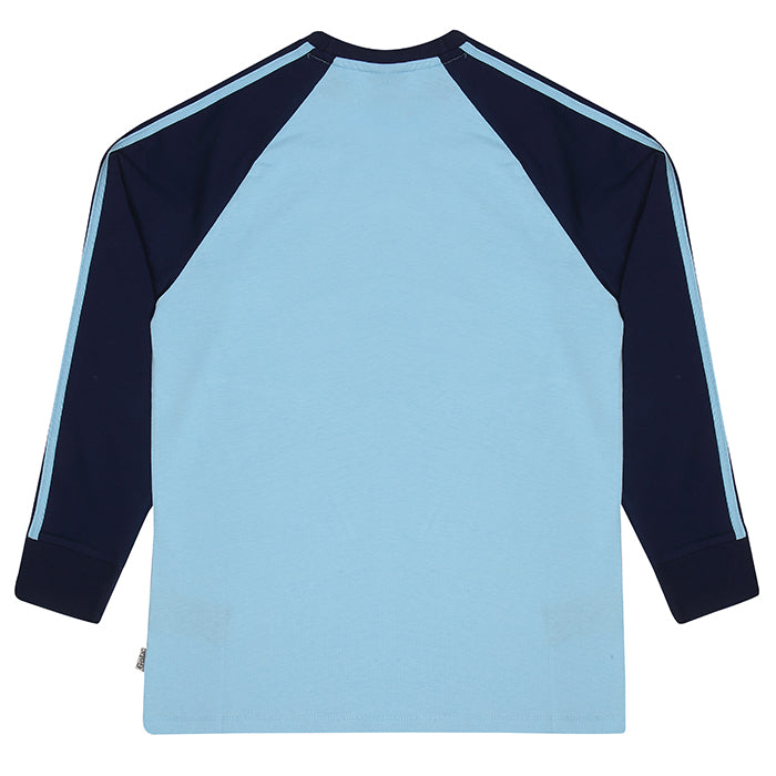 Gola Long Sleeve Raglan Twin Stripe Top Sky Blue
