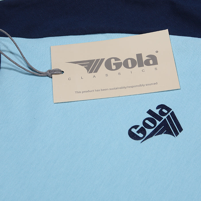 Gola Long Sleeve Raglan Twin Stripe Top Sky Blue