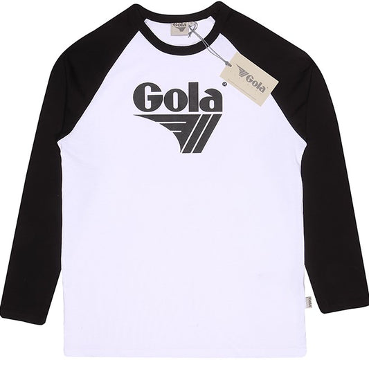 Gola Long Sleeve Raglan Top White And Black