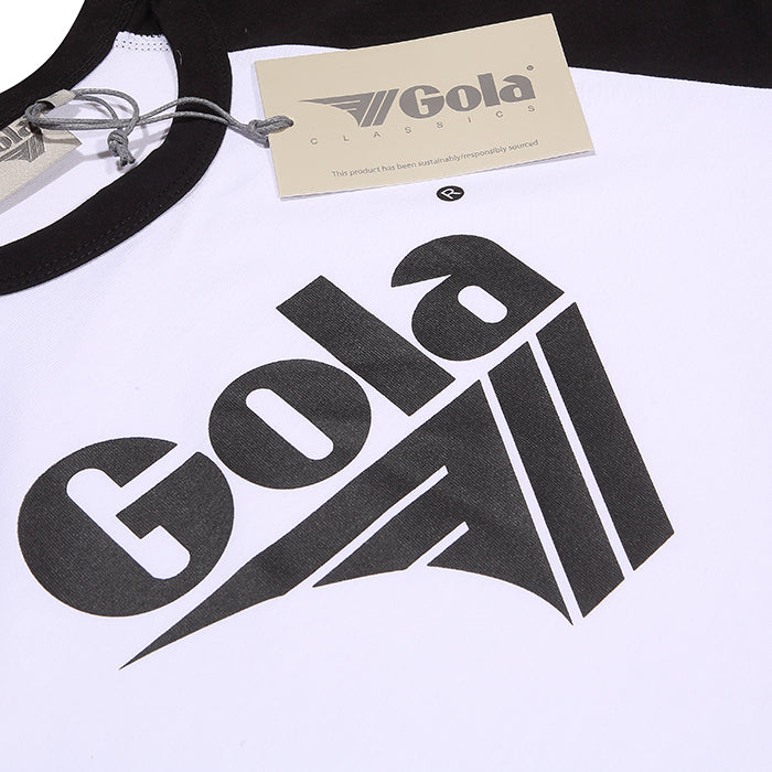 Gola Long Sleeve Raglan Top White And Black